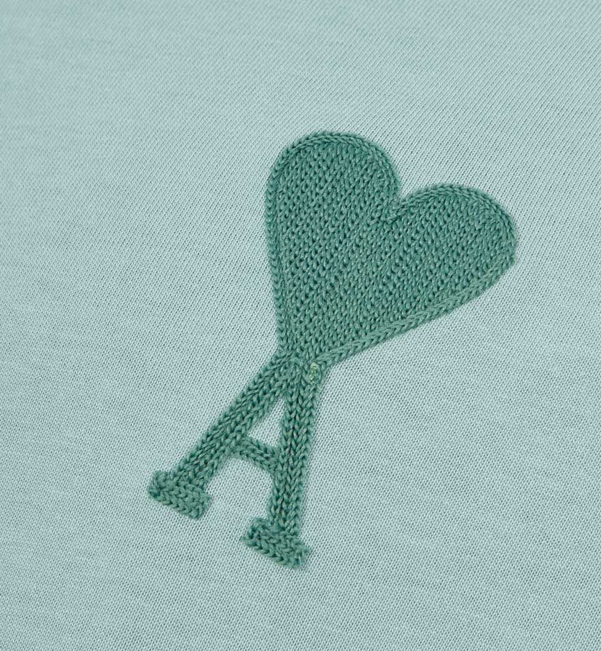 Ami de Coeur Embroidered Heart T-shirt (Aqua Green)