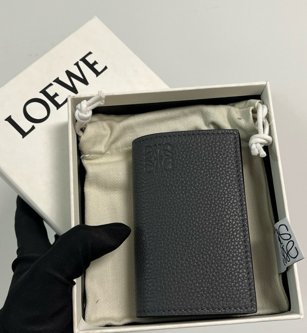 Loewe Leather Wallet (Dark Grey)