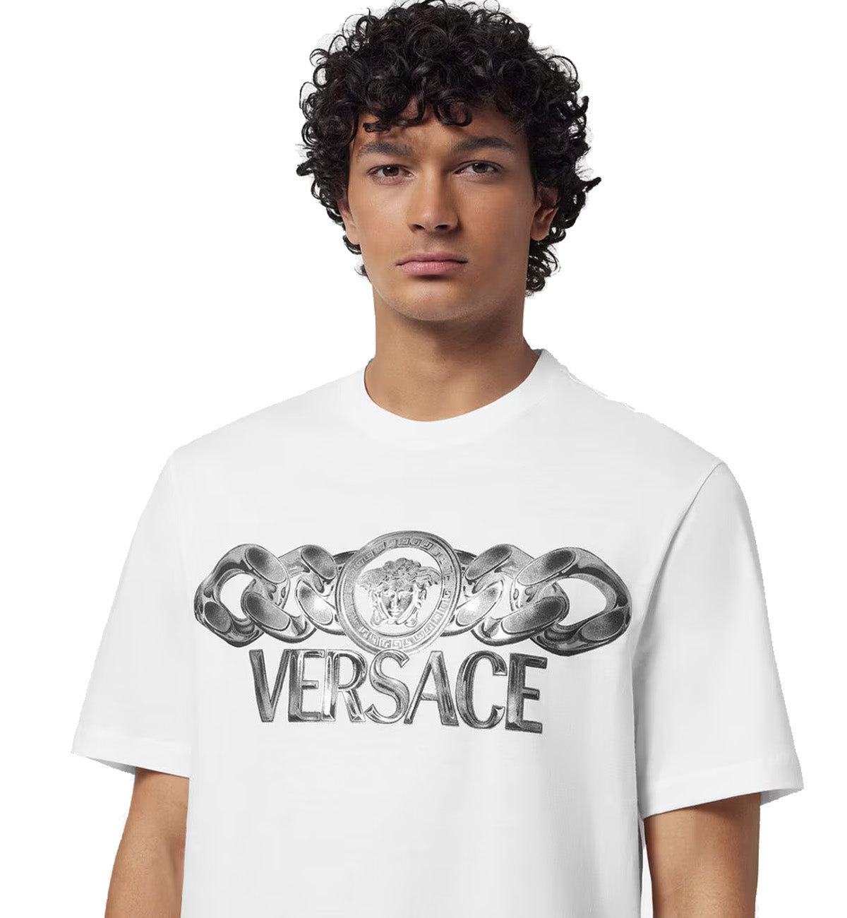 Versace Medusa On Chain T-Shirt (White)