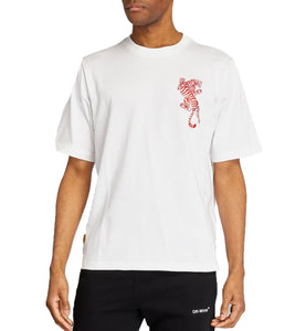 KENZO Embroidery Wording Tiger Tee - White
