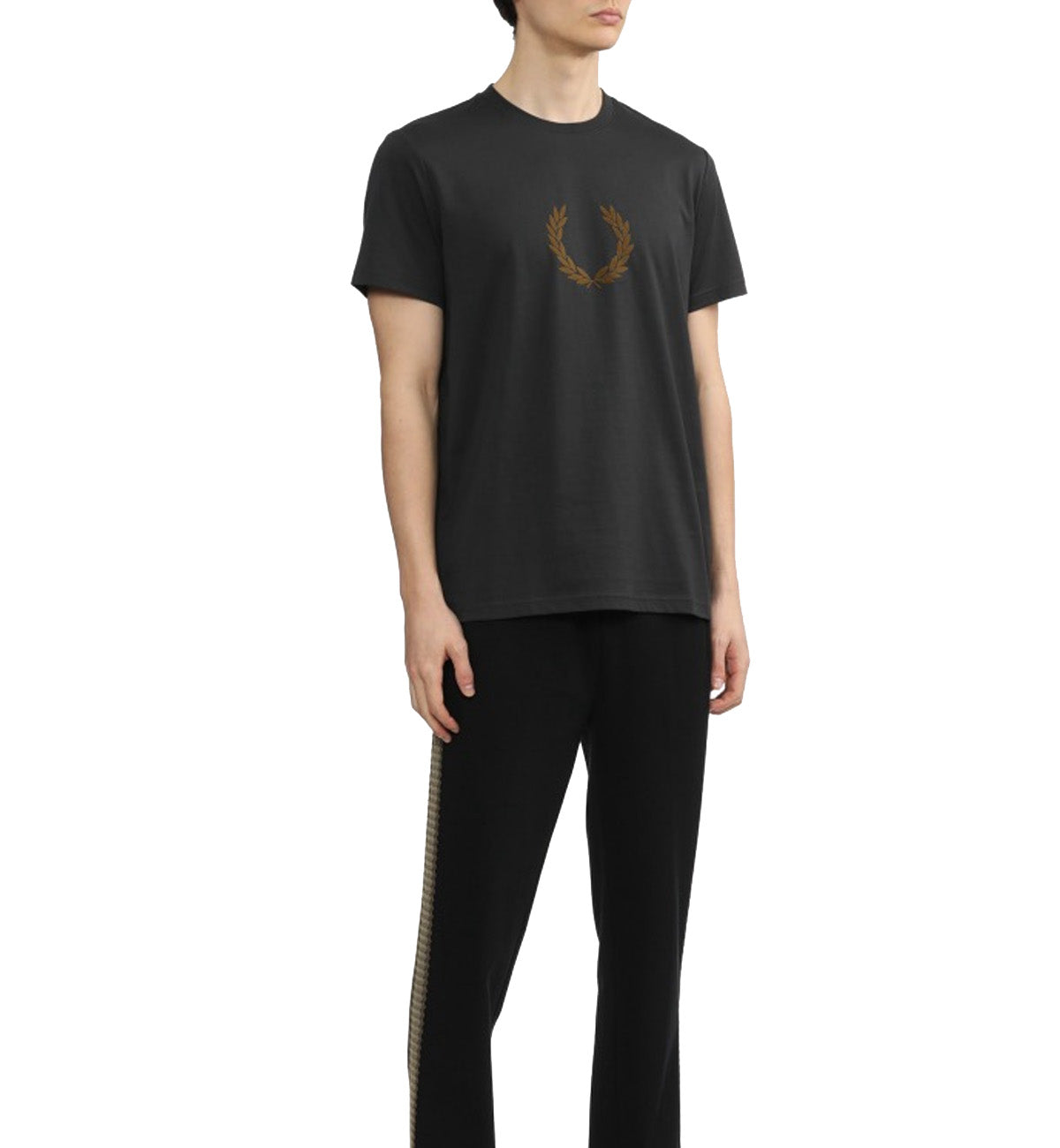 Fred Perry Small Bronze Laurel Wreath T-Shirt (Black)