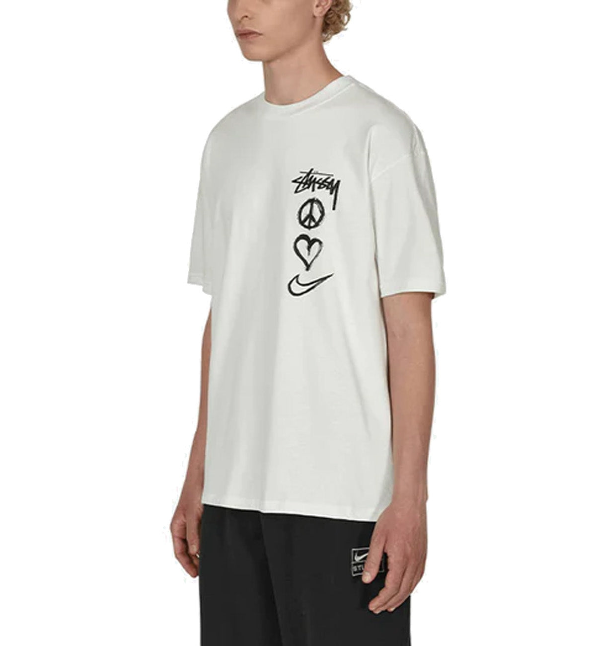 Stussy X Nike Peace Love Swoosh Shirt (White)