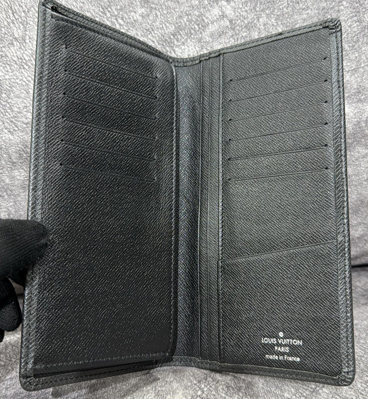 [Pre-Used] LV Long Wallet Brazza Plain Black