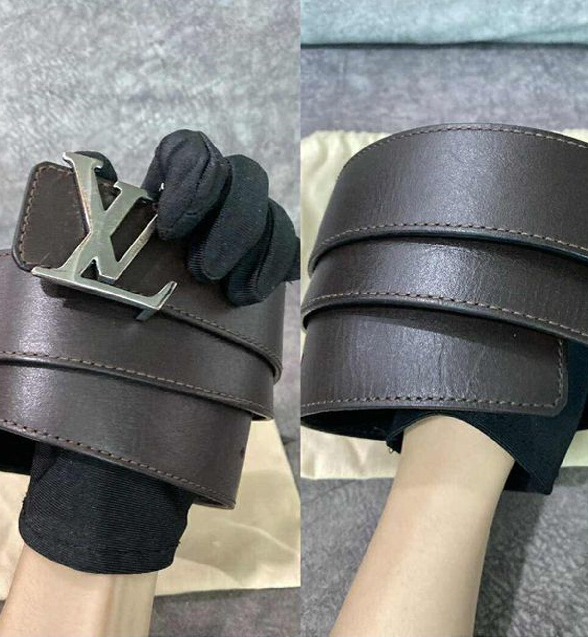 [Pre-Used] LV Belt BlackBrown Reversible SHW