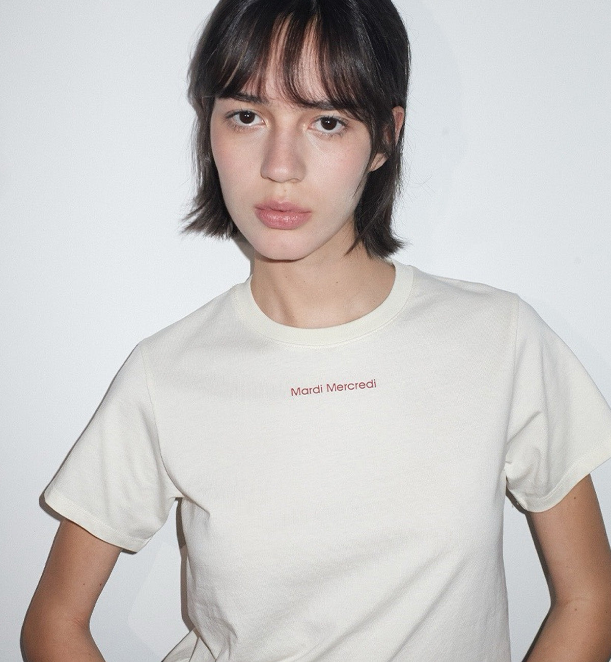 Mardi Mercredi Essential Logo T-Shirt (Cream)