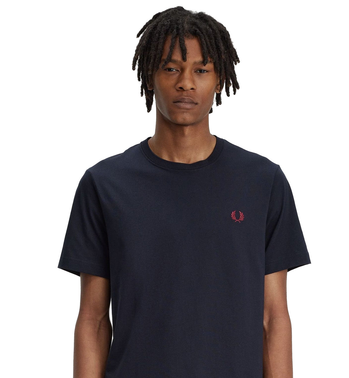 Fred Perry Small Logo T-Shirt (Red Navy)