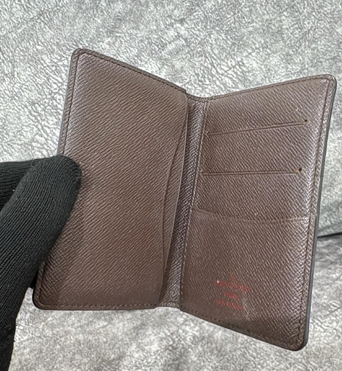 [Pre-Used] LV Pocket Organizer Brown Cardholder Damier