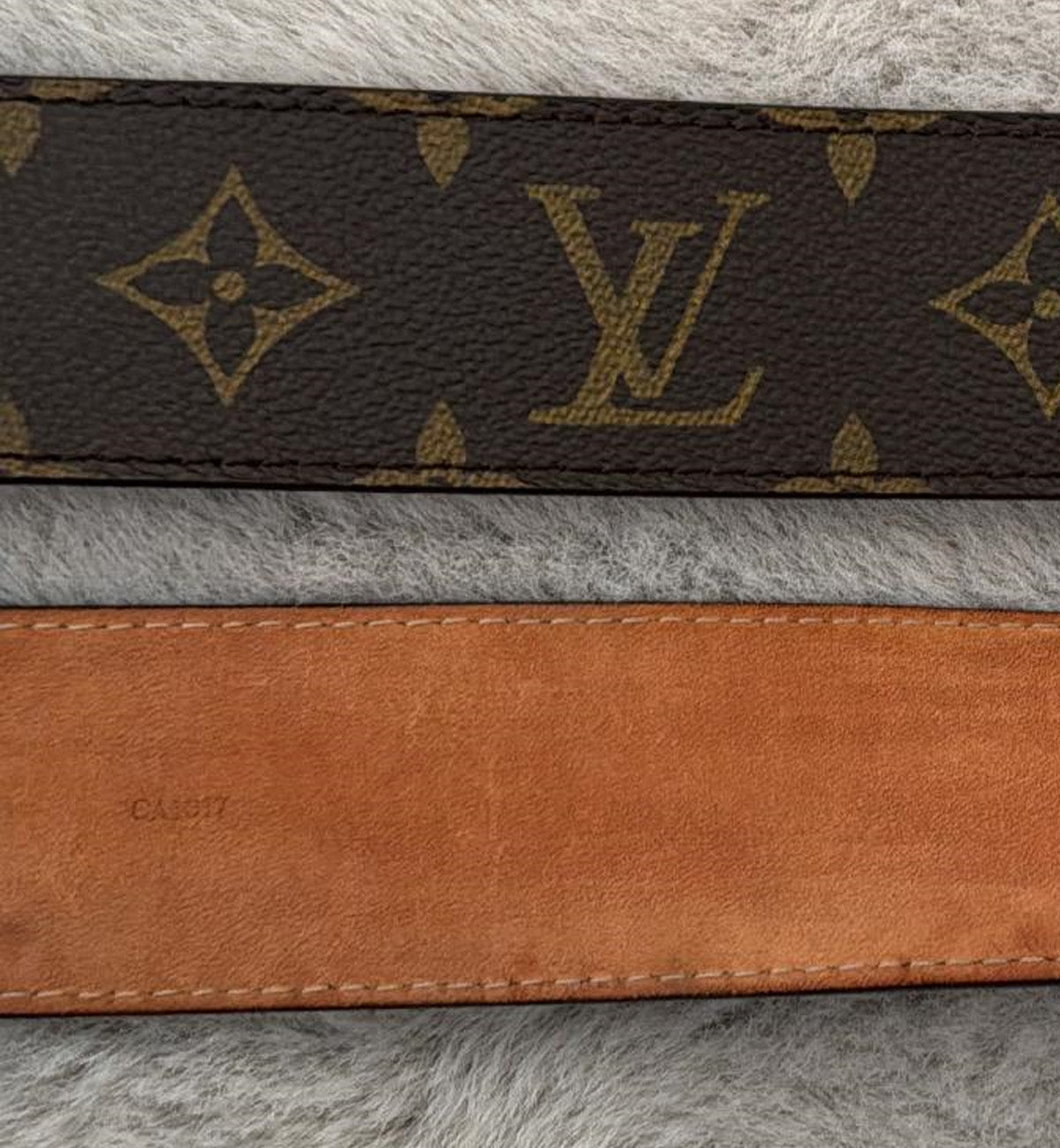 [Pre-Used] LV Belt Brown Monogram GHW