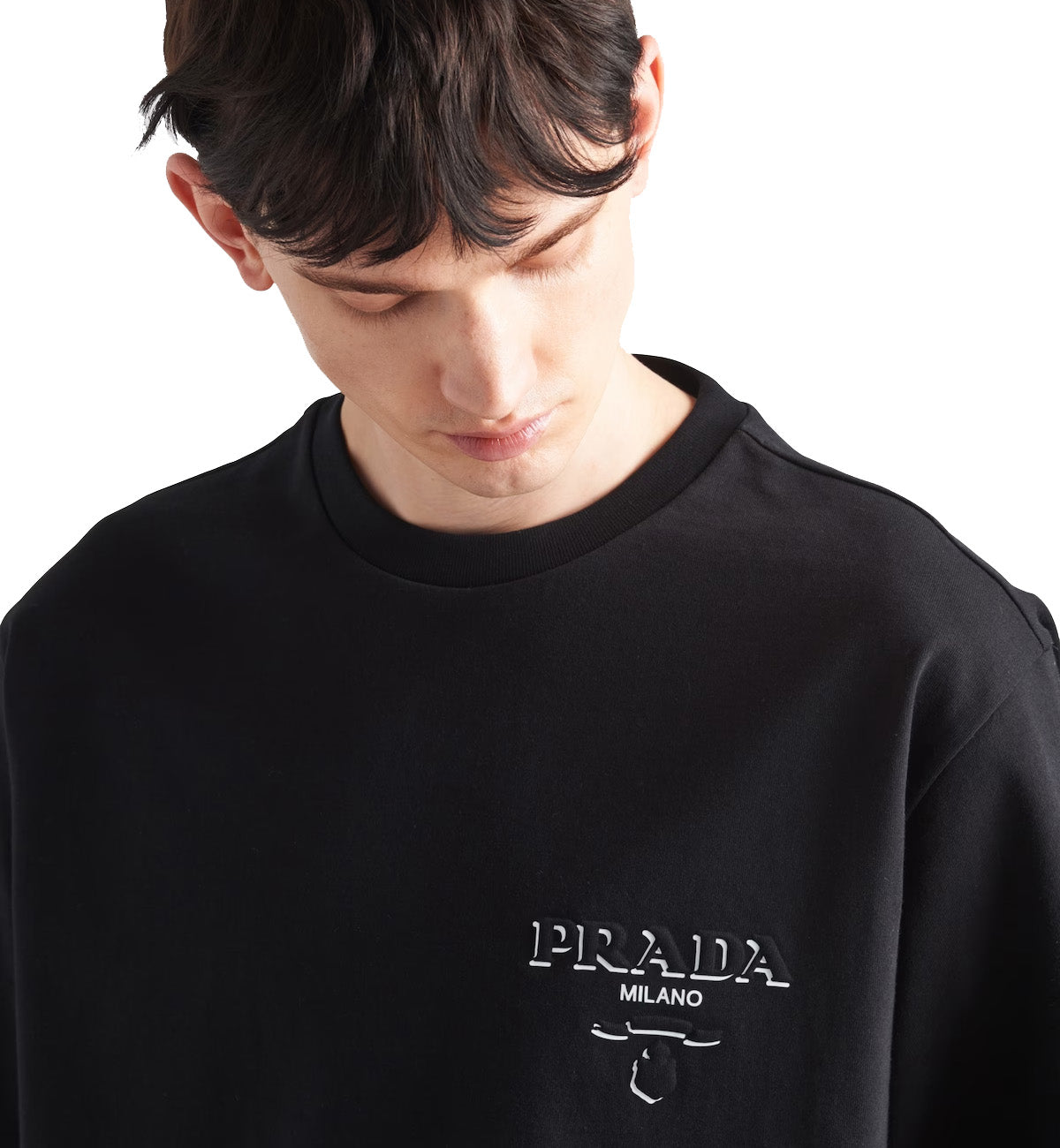 Prada Milano Cotton T-Shirt (Black)