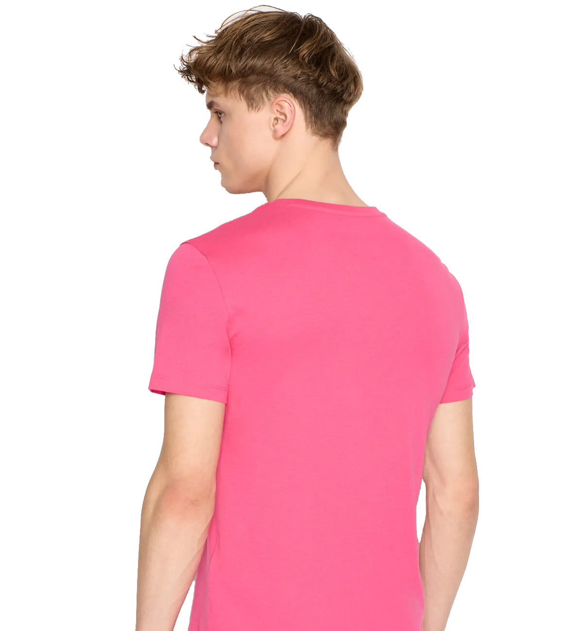 Armani Exchange Slim Fit Center Logo Tee (Pink)