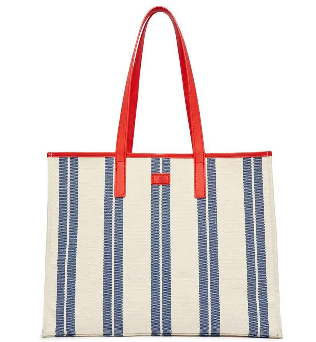 MLB Ethnic Stripe Boston Redsox Tote Bag (White)