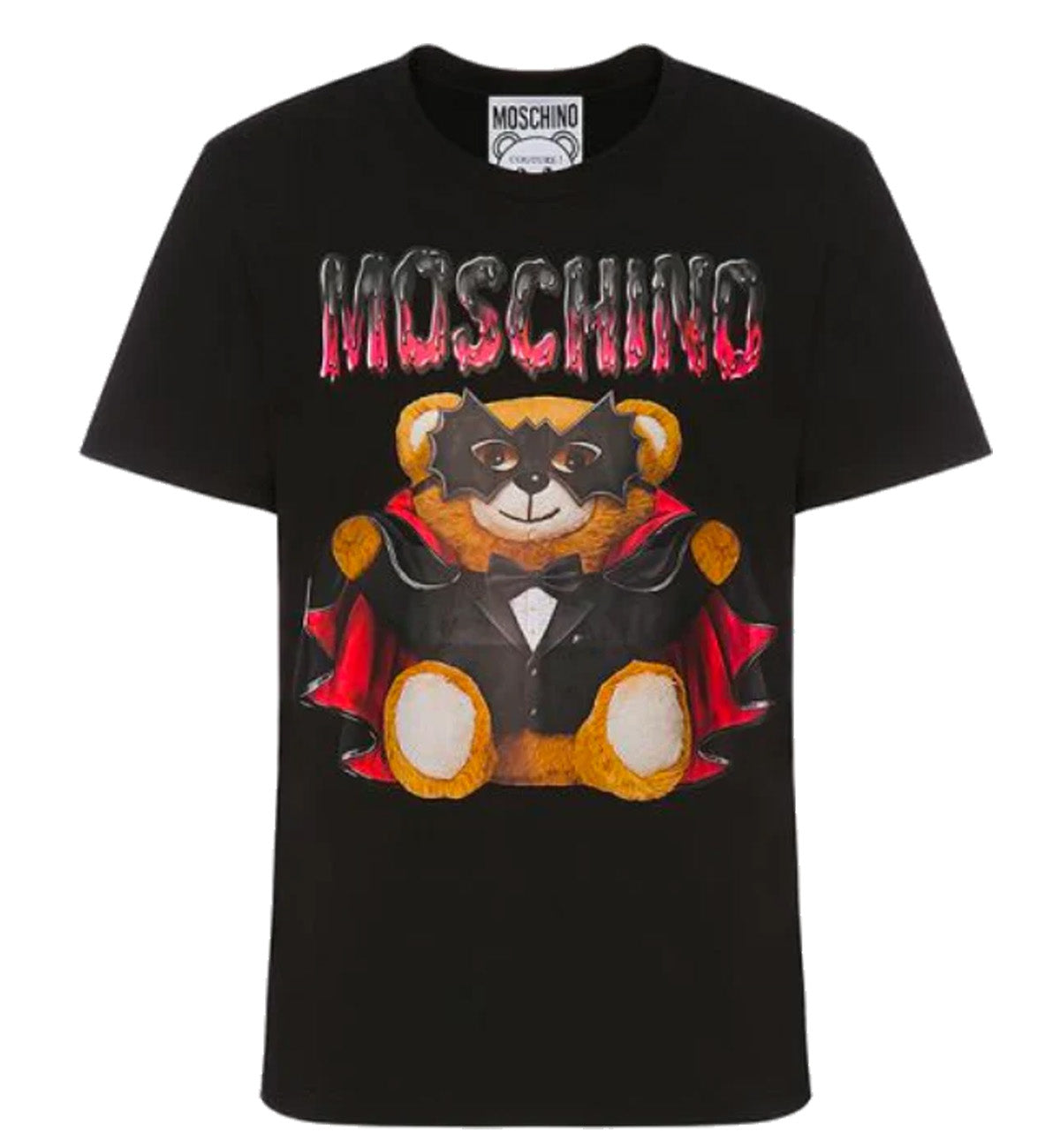 Moschino Black Bat Teddy Bear T-Shirt (Black)