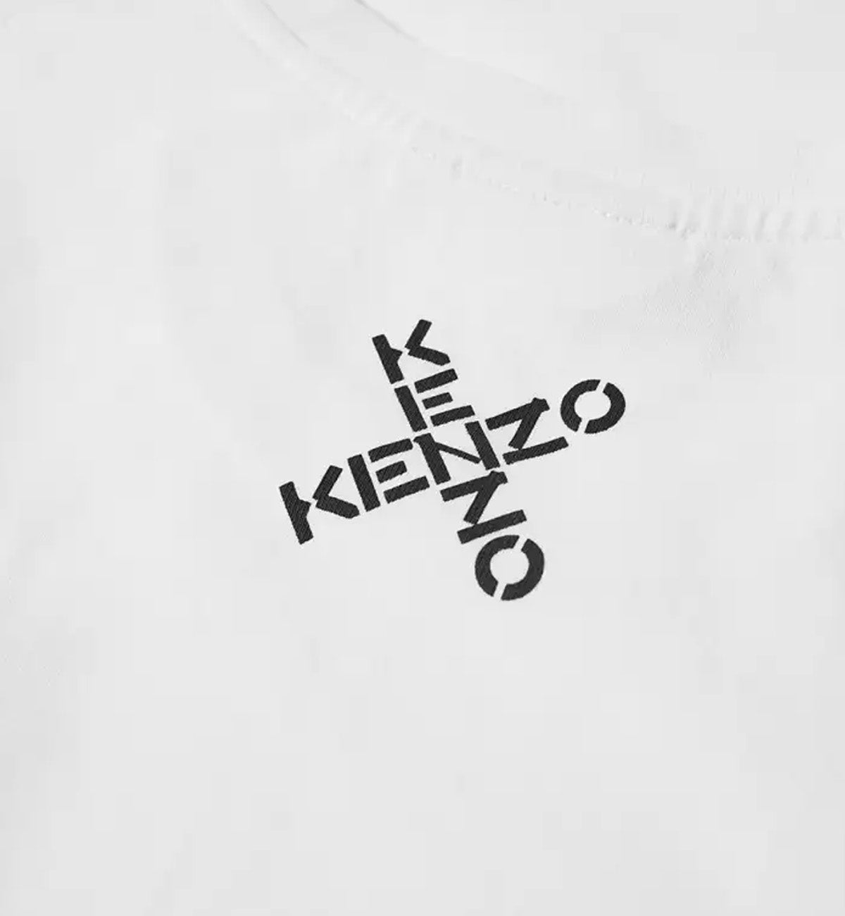 Kenzo Sport Relaxed Sleeve Cross Logo T-Shirt (White)