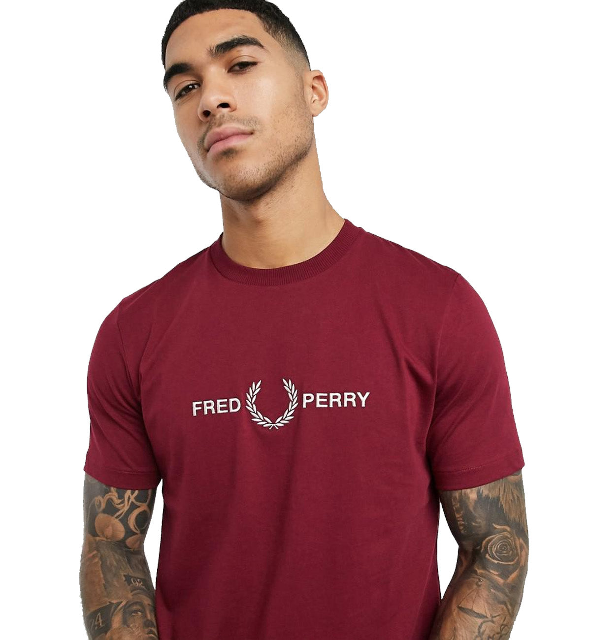 Fred Perry Signature Logo T-Shirt (Maroon)