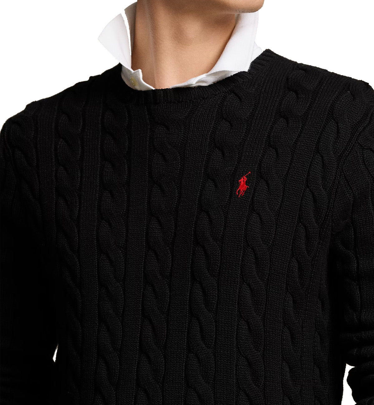 Ralph Lauren Cable-Knit Cotton Jumper (Black)