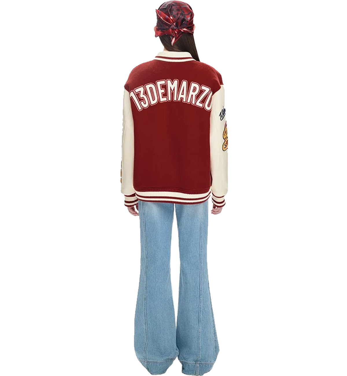 13DE MARZO Doozoo Retro Instruments Baseball Jacket (Red)