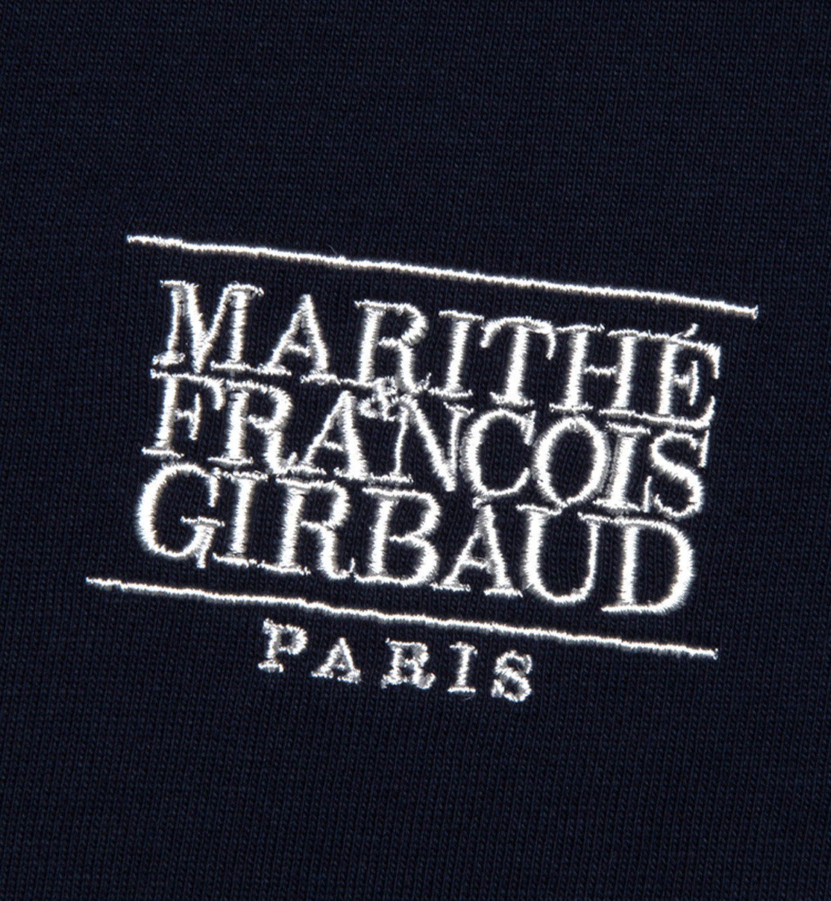 Marithe W Classic Logo Ringer T-Shirt (Navy)