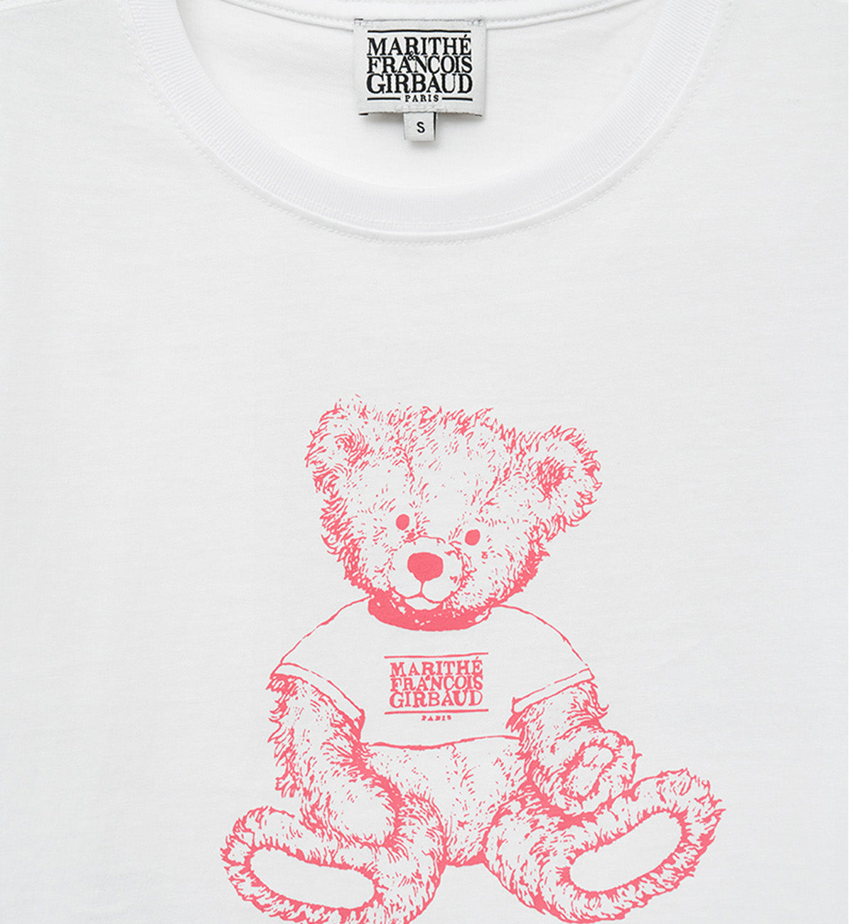 Marithe W Doodle Bear T-Shirt (White)