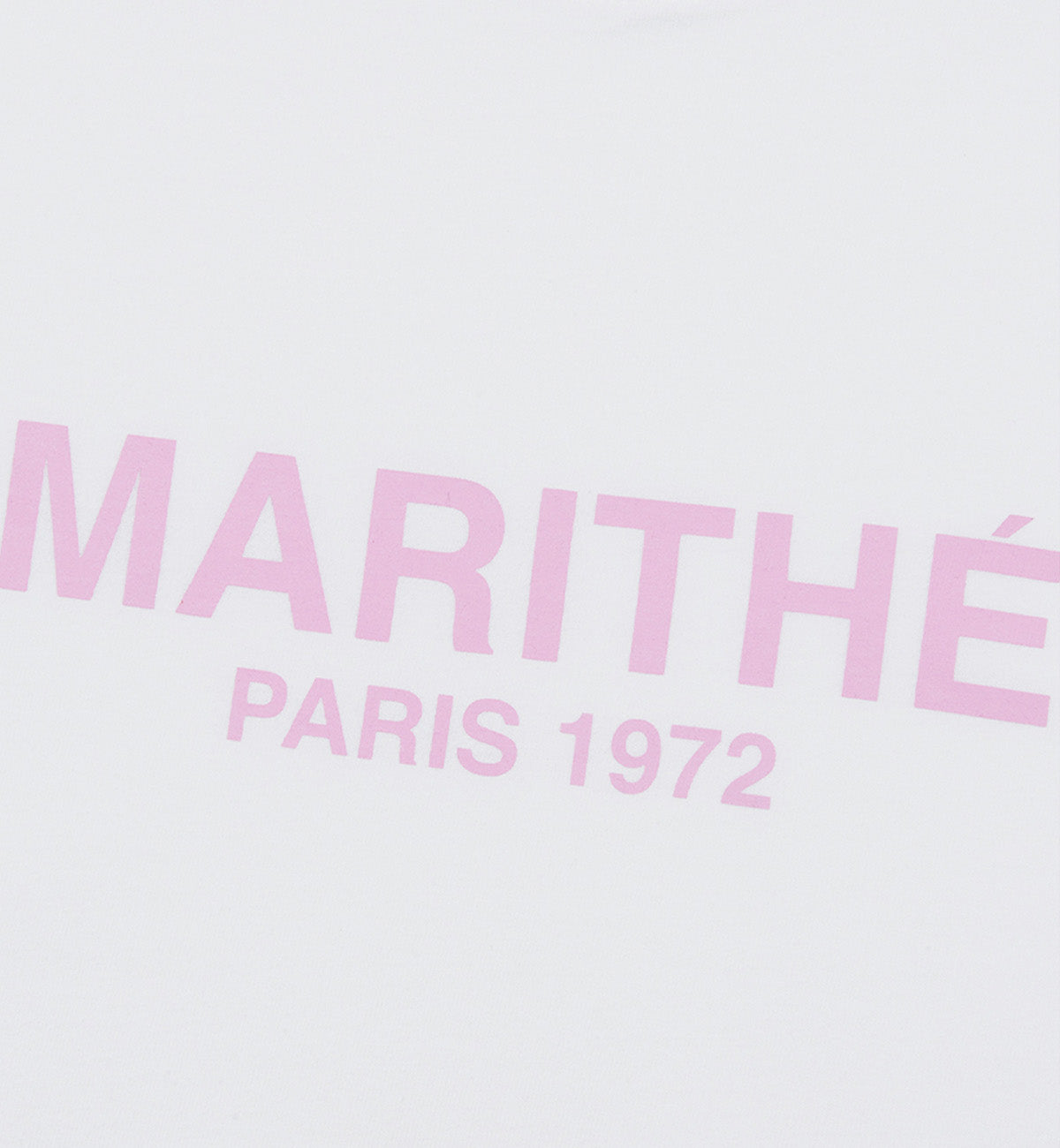 Marithe W Regular Logo T-Shirt (White Pink)