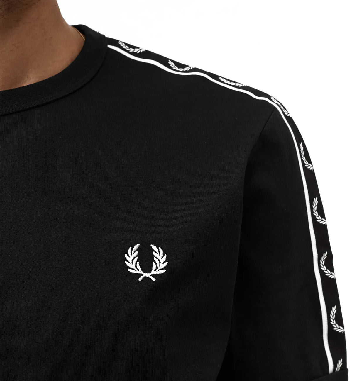 Fred Perry Taped Shoulder Tee - Black