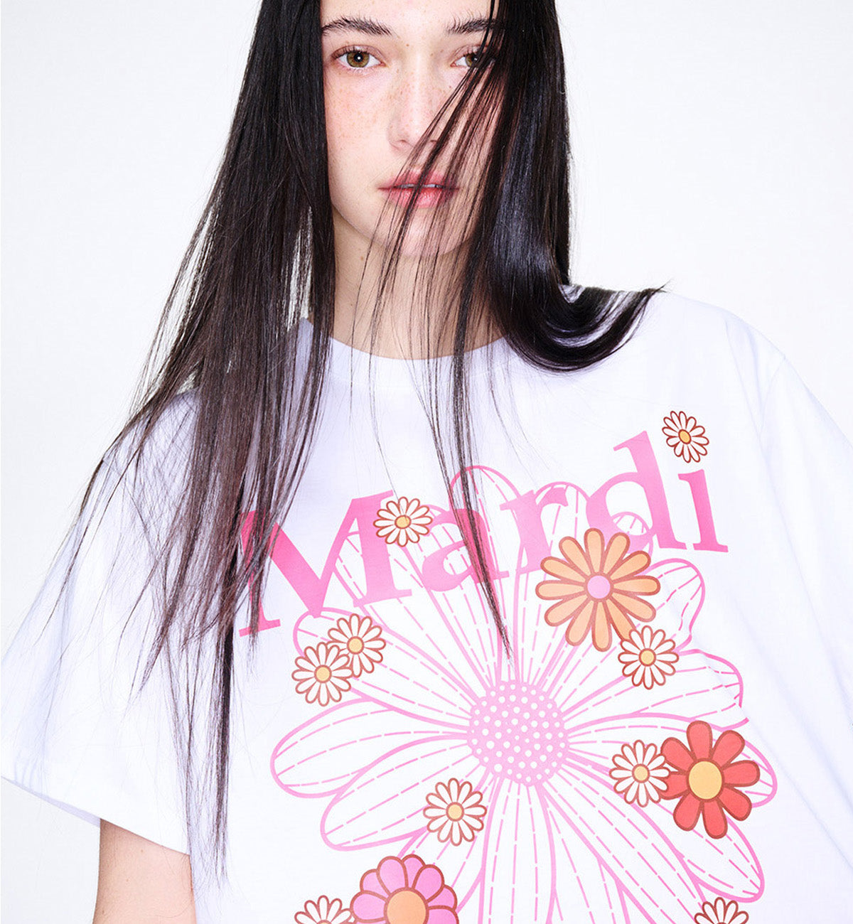 Mardi Mercredi Blossom Mardi T-Shirt (White Pink)