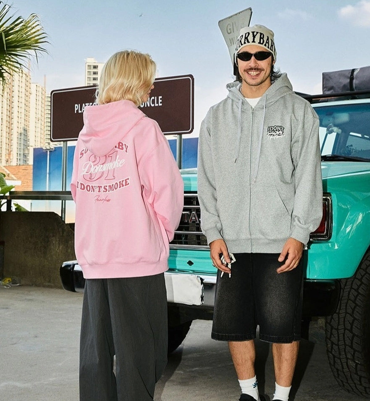 I Don't Smoke Sorry Baby 31 Logo Hoodie (Pink)