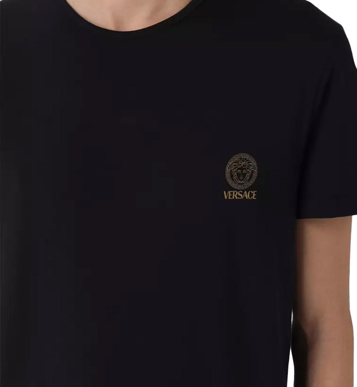 Versace Chest Medusa Logo T-Shirt (Black)