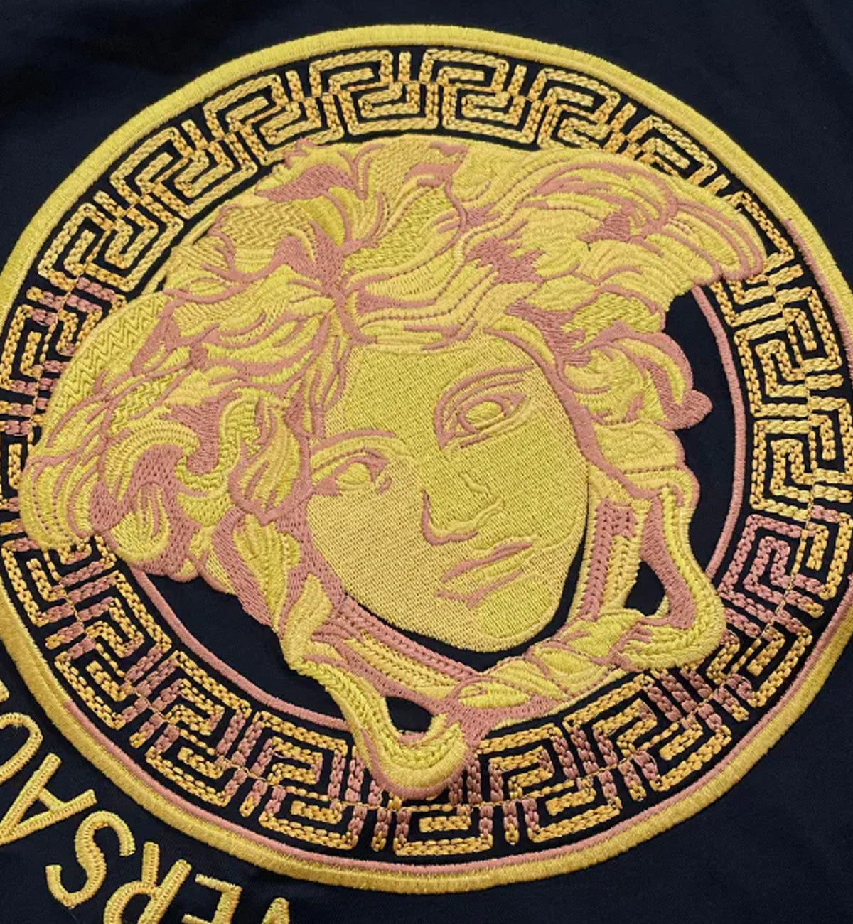 Versace Medusa Amplified Embroidered T-Shirt (Black)