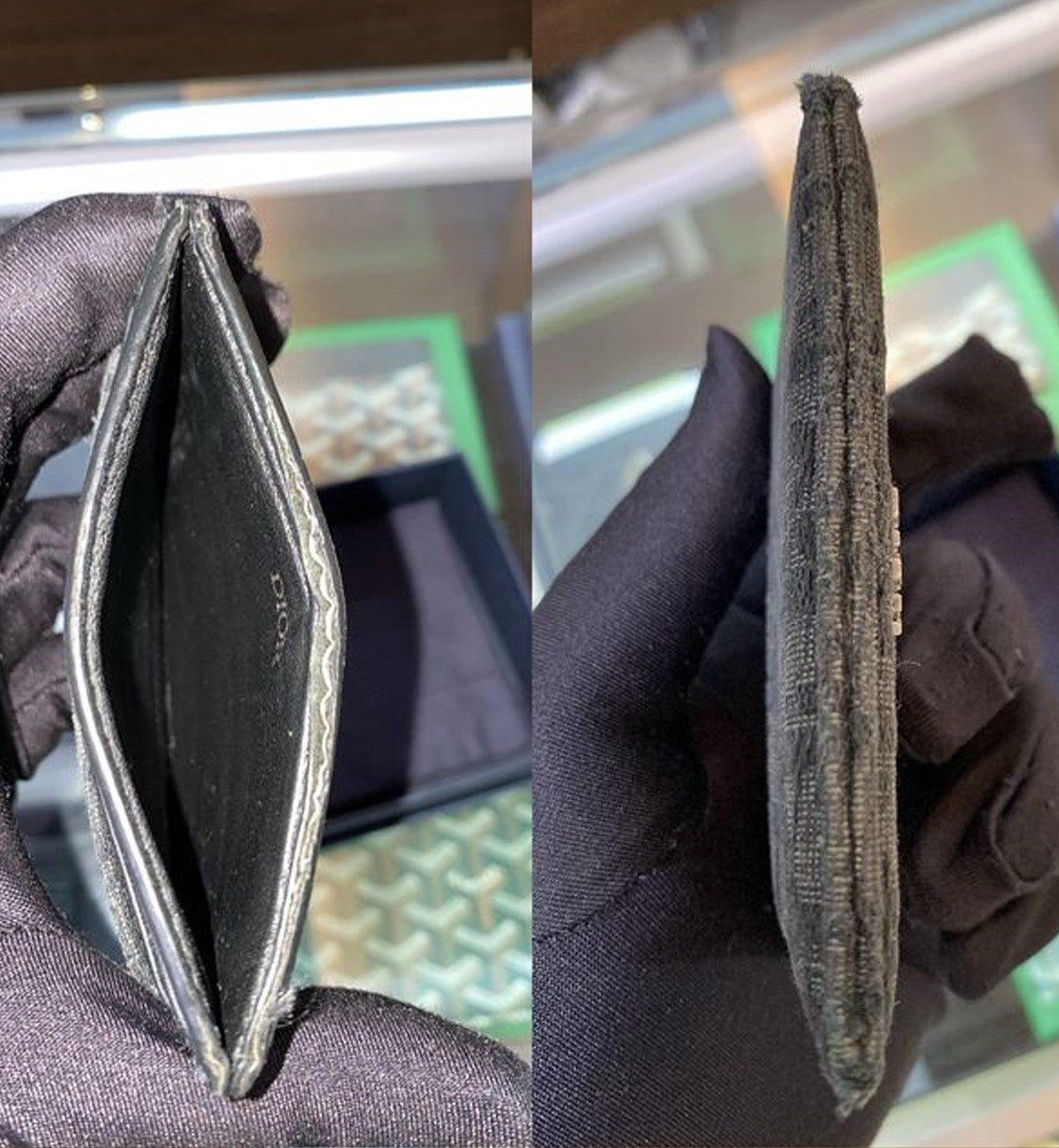 [Pre-Used] Black Oblique Cardholder [CA1335]