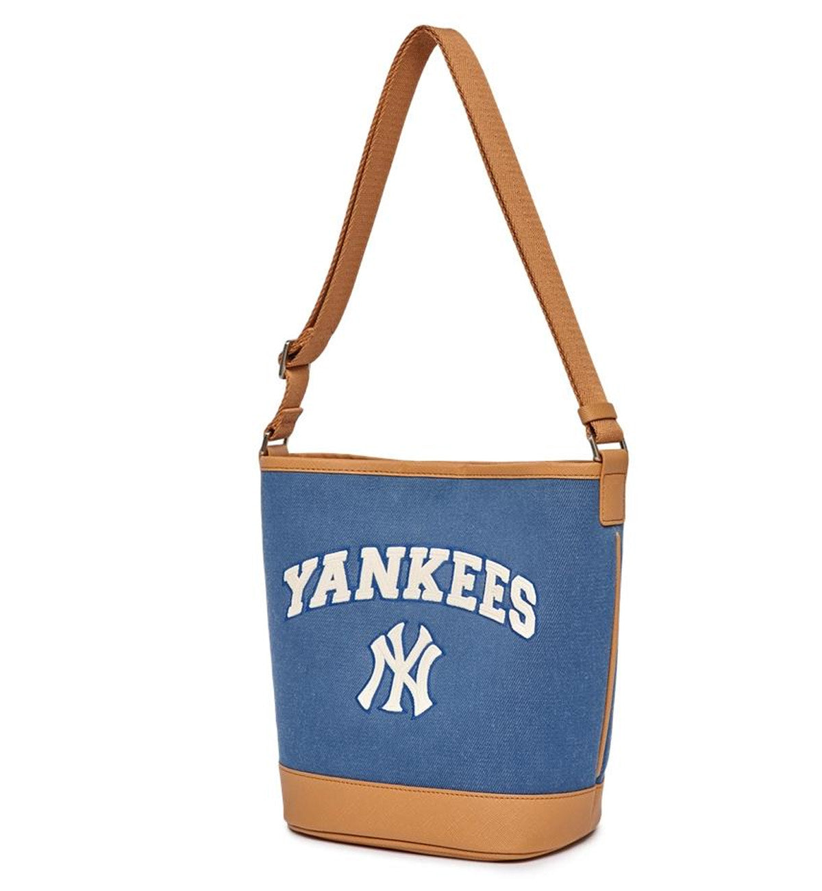 MLB Varsity Basic Canvas Bucket Bag NY Blue