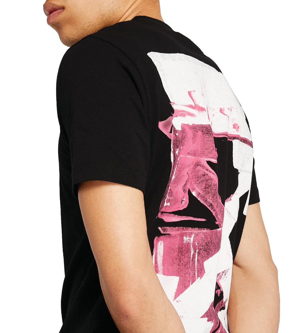 Off-White Slim Fit White Pink Arrow T-Shirt (Black)
