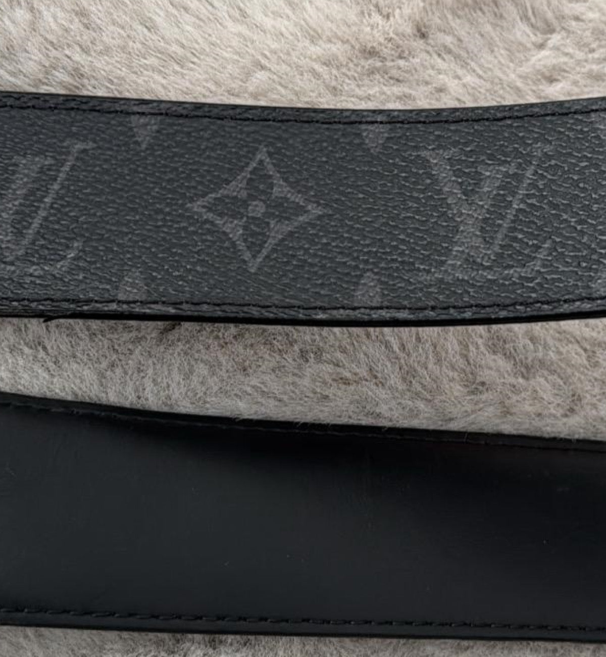 [Pre-Used] LV Belt Monogram Eclipse Reversible Black