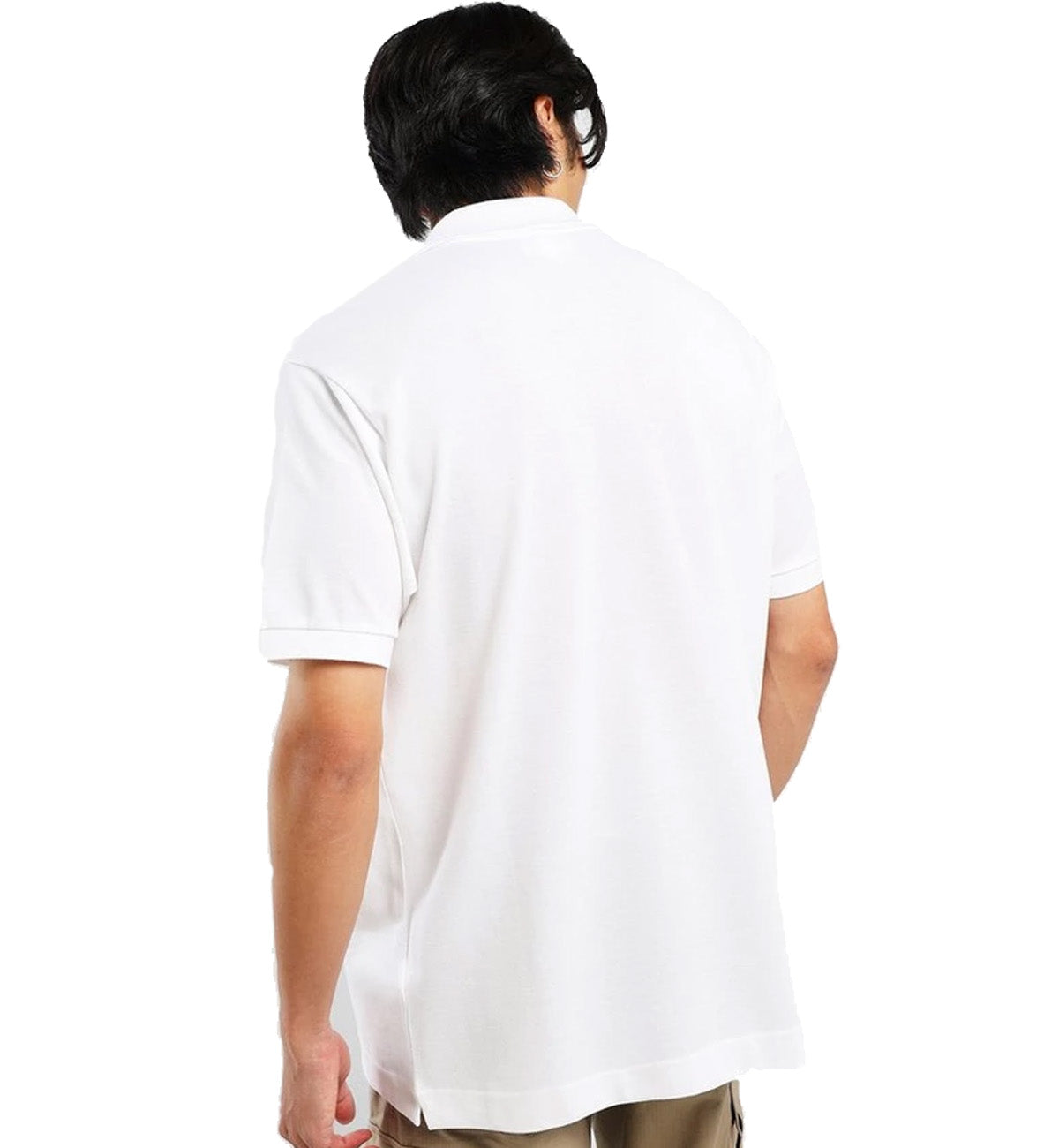 Lacoste Flocked Piqué Polo Shirt (White)