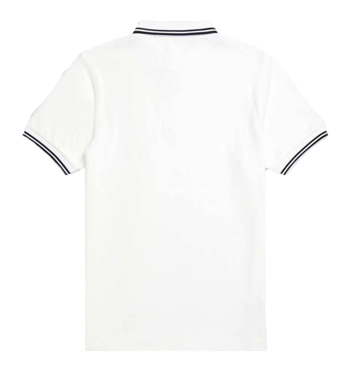 Fred Perry Black Double Stripe White Polo Shirt