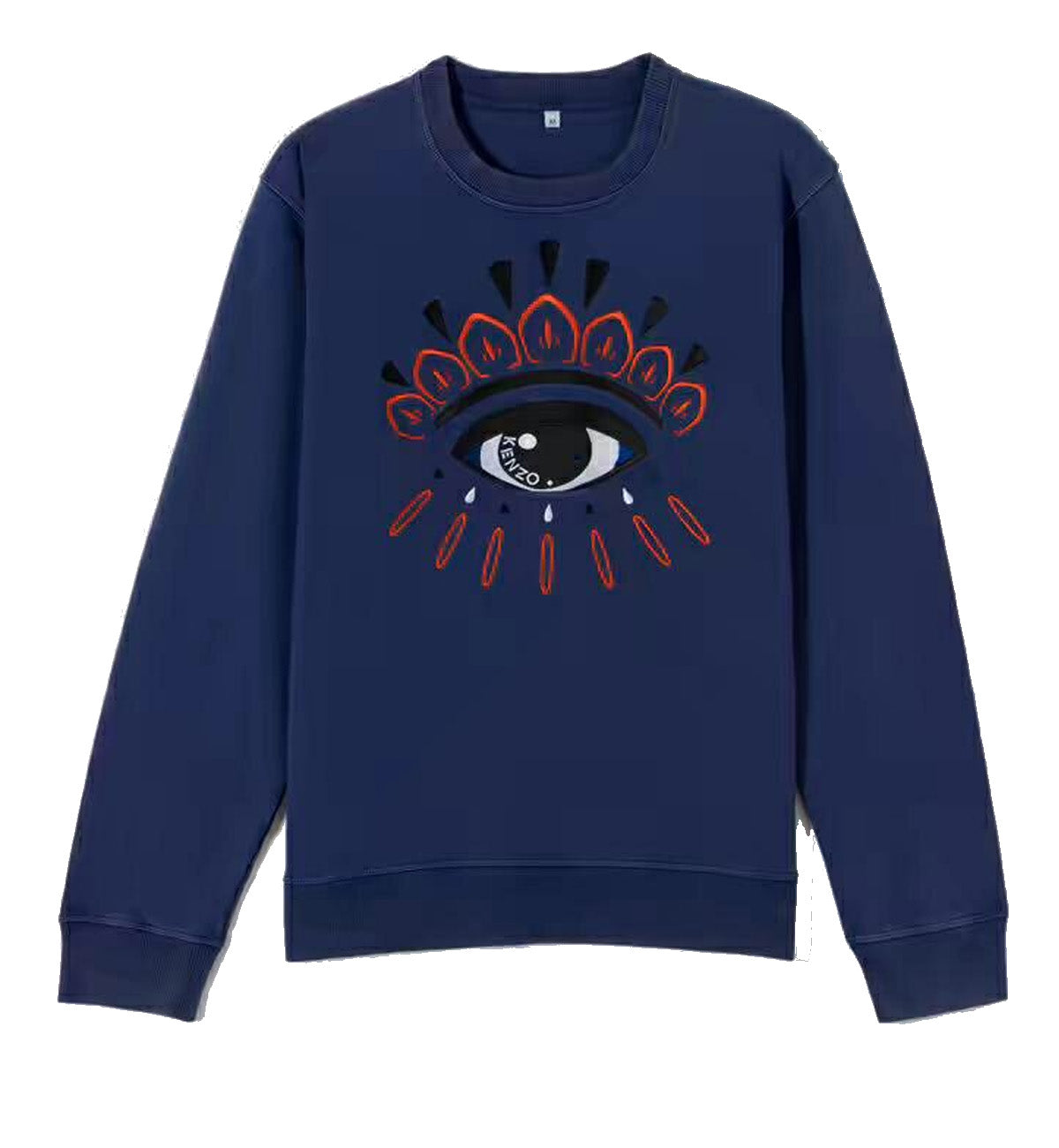 Kenzo Orange Line Eye Logo Blue Sweatshirt