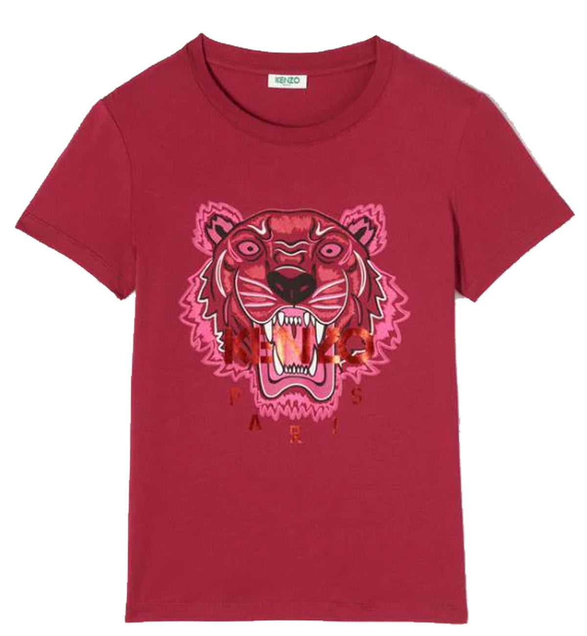 Kenzo Female Red Tiger (Red Word) T-Shirt (Red)