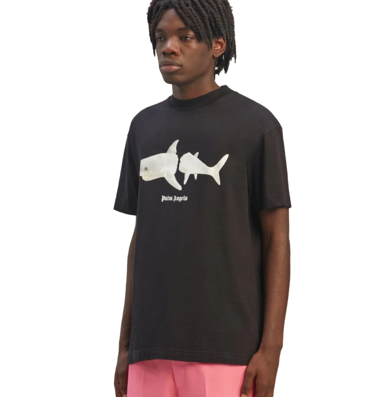 Palm Angels White Shark T-Shirt (Black)