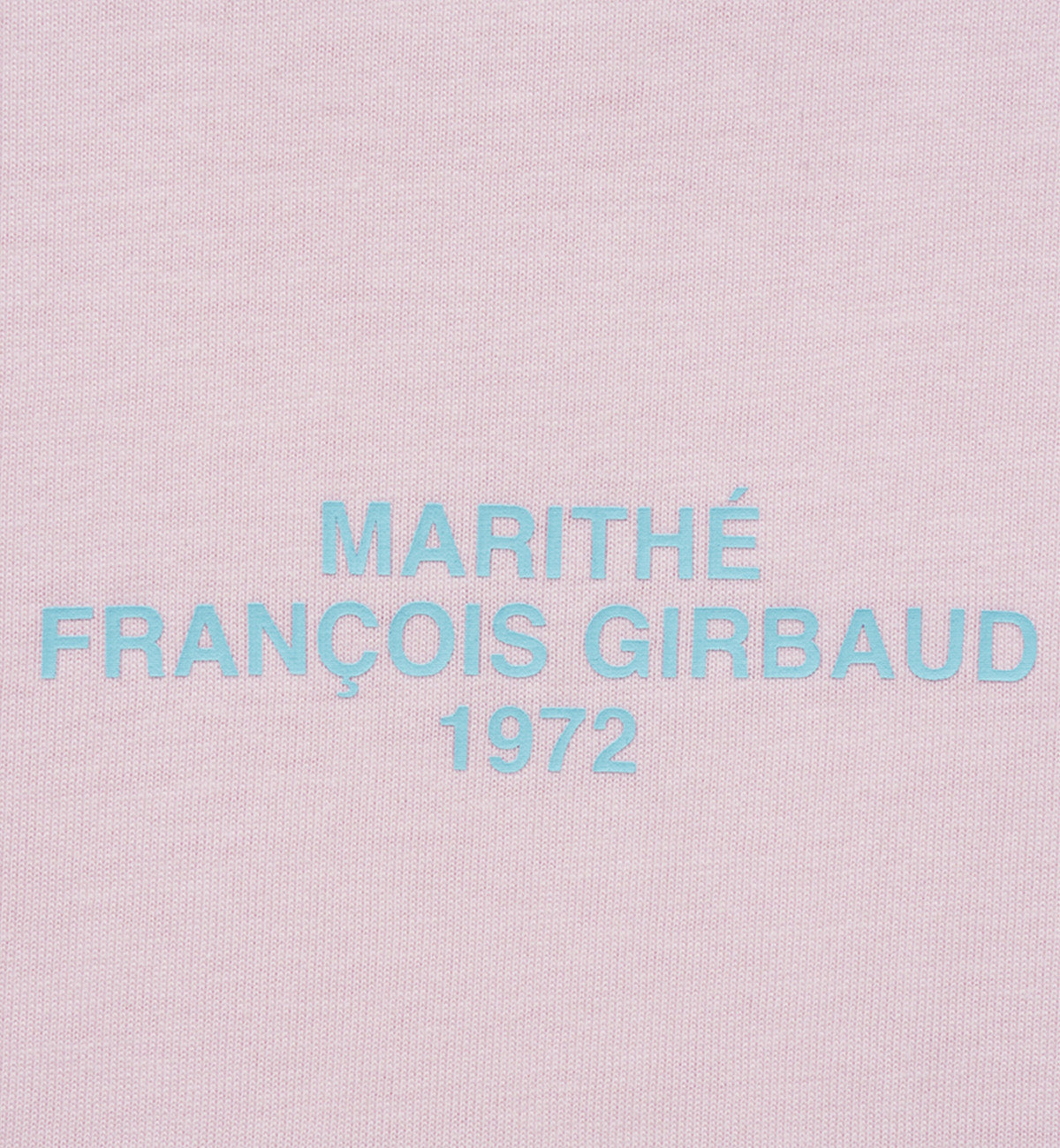 Marithe W Lettering Logo Crop T-Shirt (Light Pink)