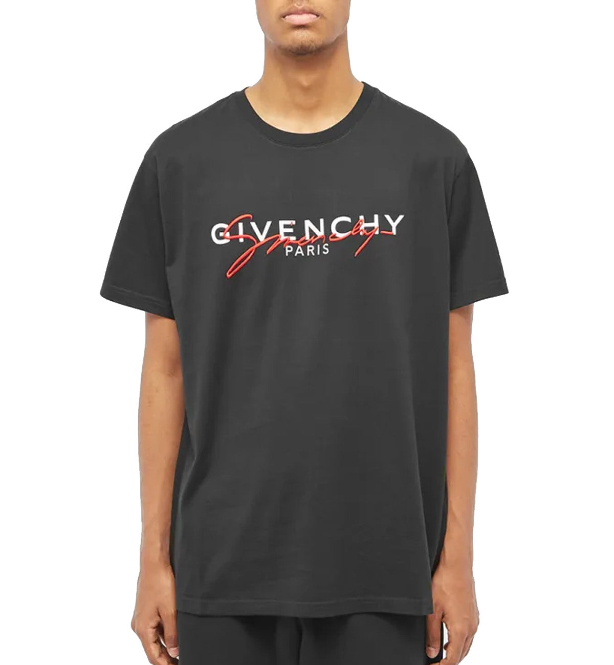 Givenchy Red Embroidery T-Shirt (Black)