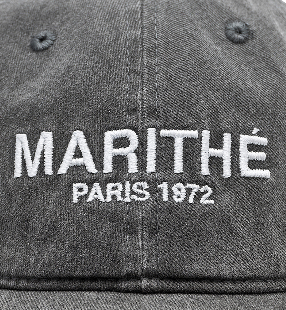 Marithe Demin Washing Logo Ball Cap (Black)