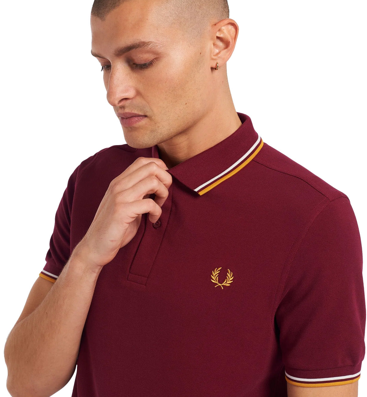 Fred perry hotsell maroon shirt