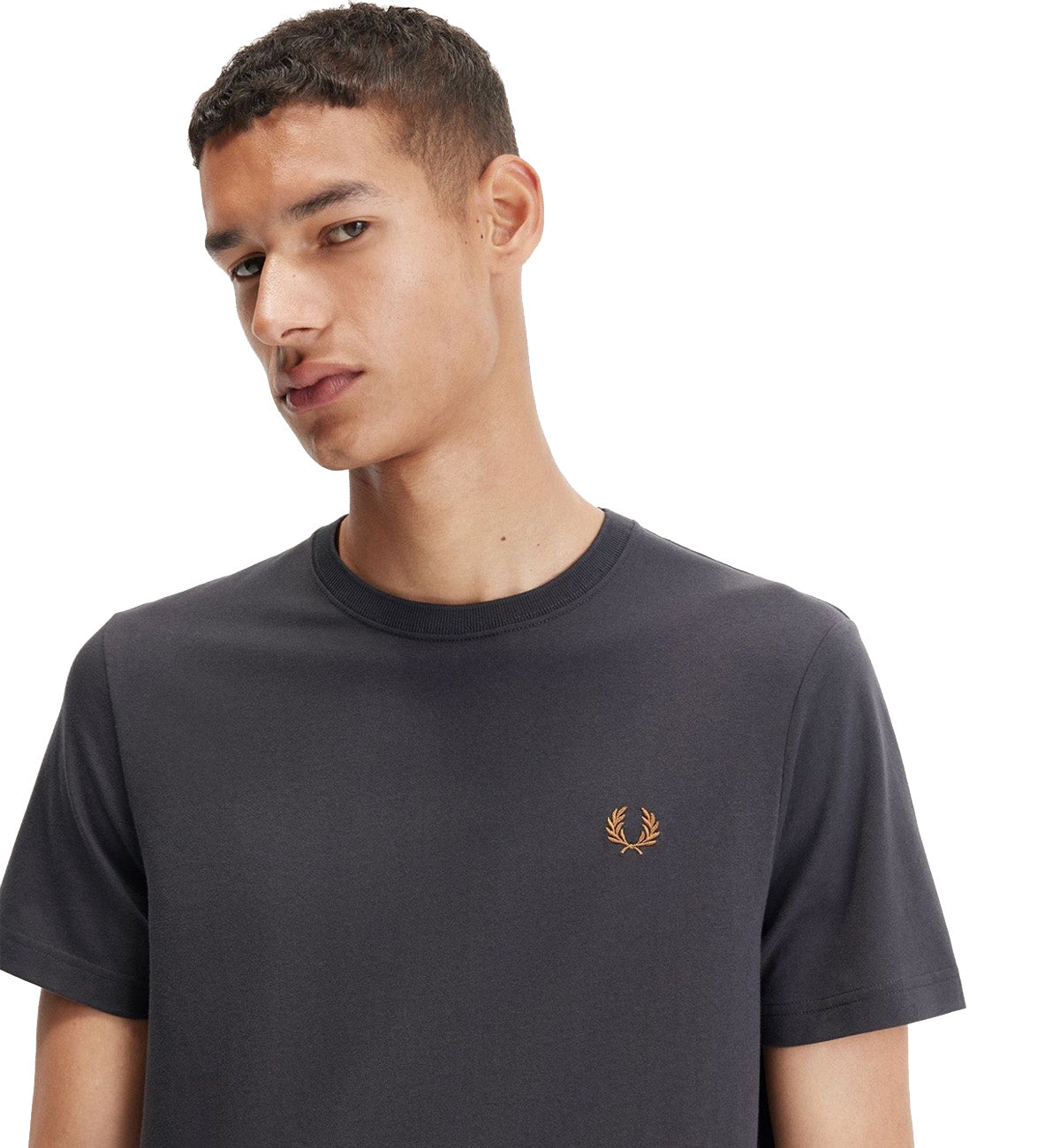 Fred Perry Small Logo T-Shirt (Dark Grey)