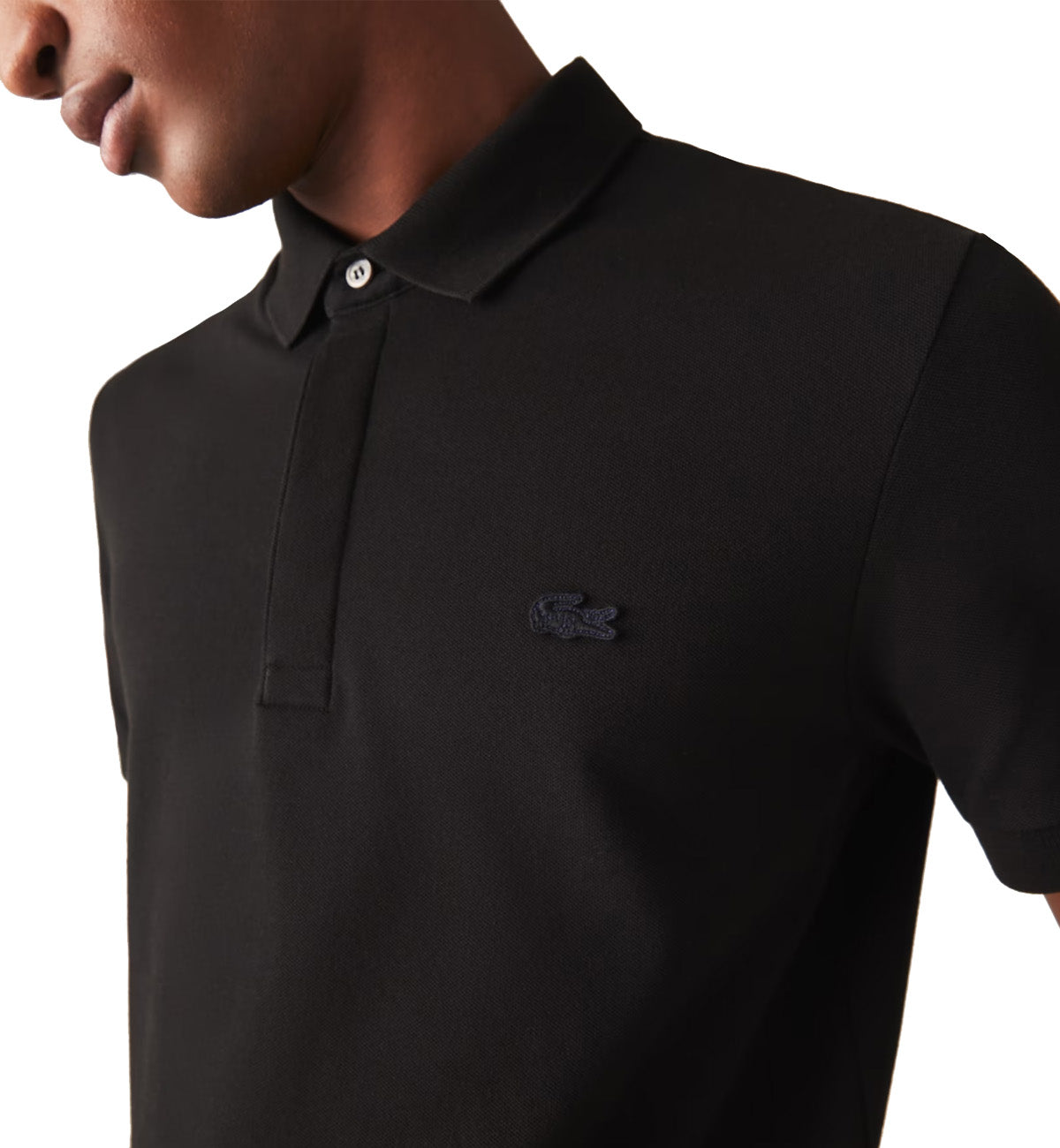 Lacoste Regular Fit Piqué Polo Shirt (Black)