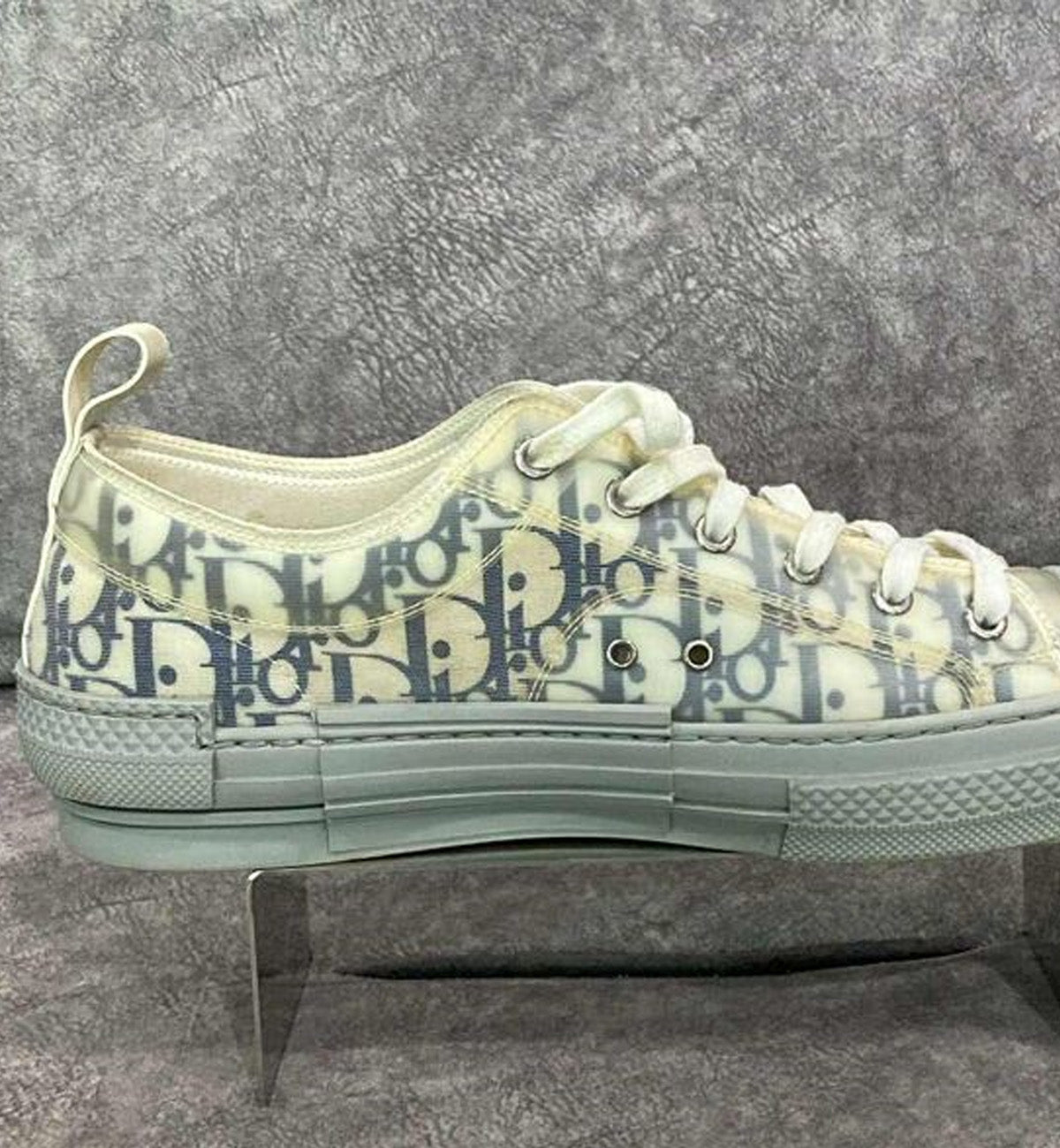 [Pre-Used] Dior B23 Low Oblique Grey Navy Sneaker