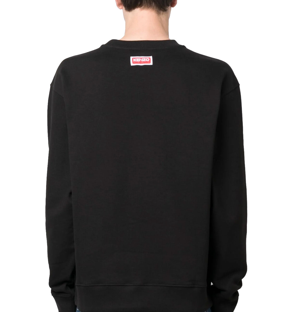 Kenzo Poppy Cotton Sweatshirt (Black)