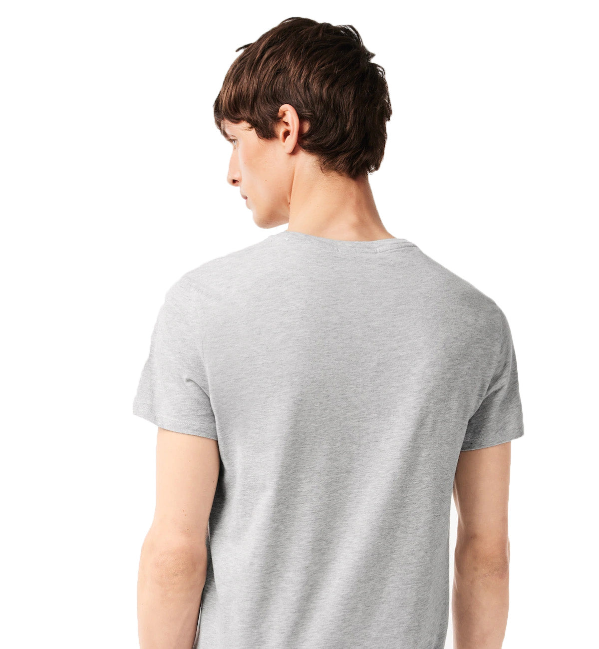 Lacoste Round Neck Small Logo T-Shirt (Grey)