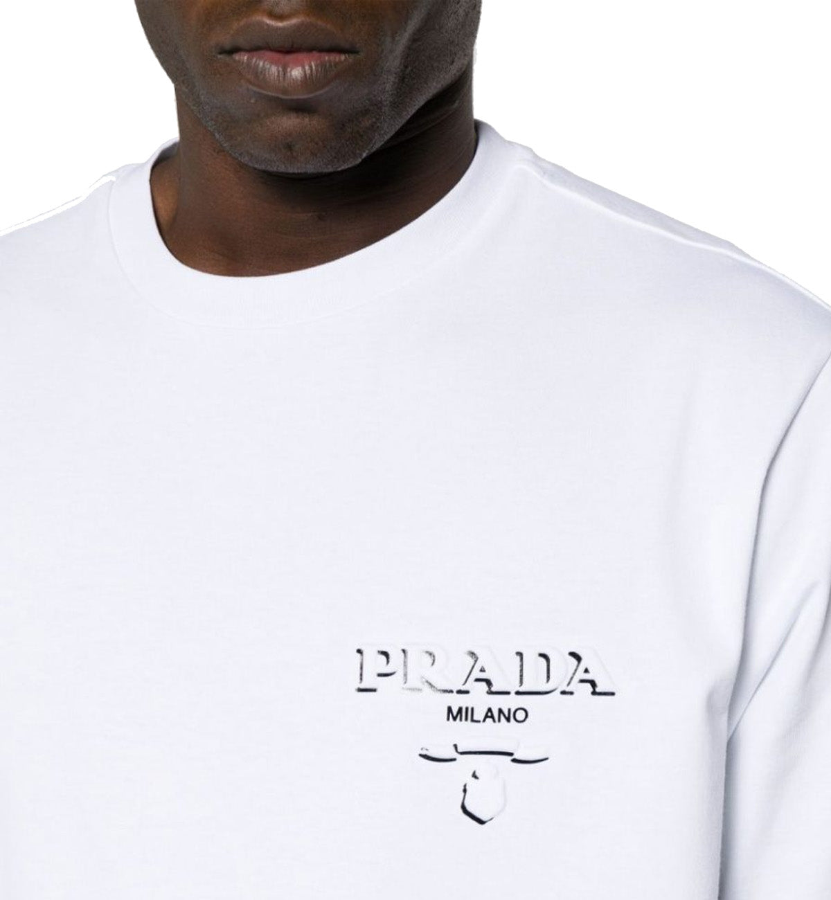 Prada Milano Cotton T-Shirt (White)