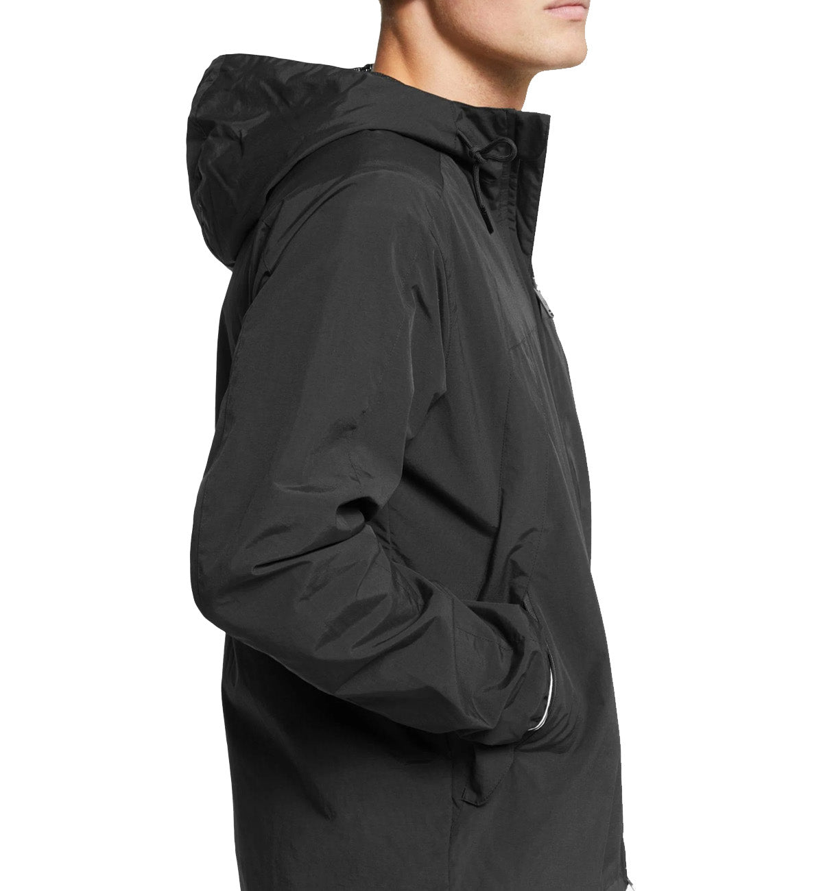 Fred Perry Tipped Hooded Sports Black Jacket