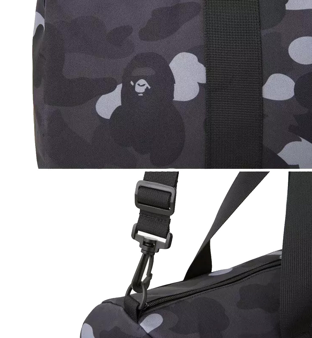 Bape Black Boston Big Duffle Bag