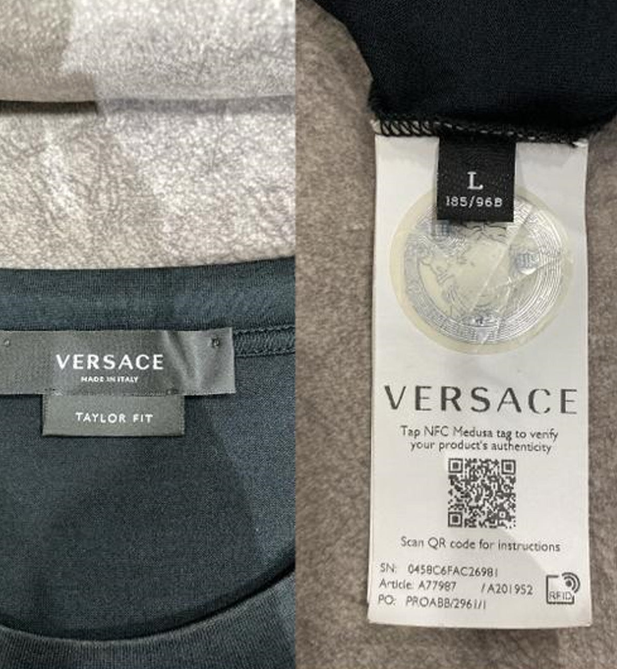[Pre-Used] Versace Tee Crystal Circle Tee Black